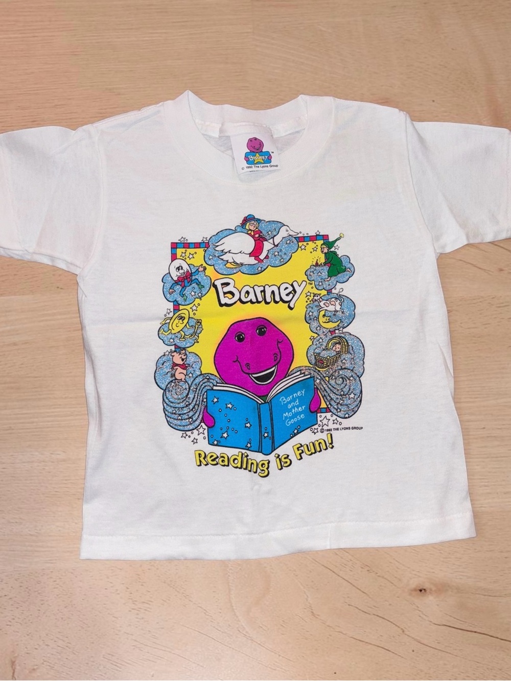 Vintage 1992 Barney the Dinosaur Kids T-Shirt size 3t